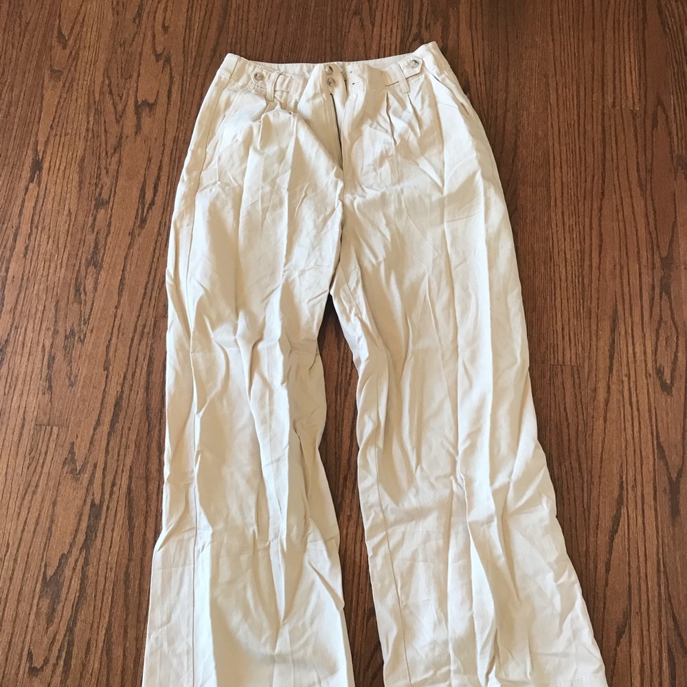 Madewell NWT Beige Wide-Leg Harlow Pants